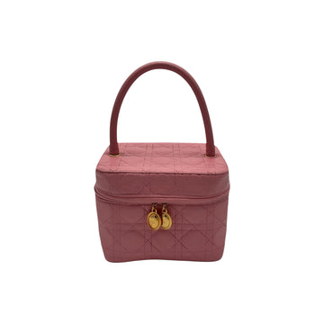 Christian Dior Vintage Lady Dior Cannage Kosmetiktasche, Rosa