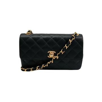 Bolso mini con solapa de satén vintage de Chanel
