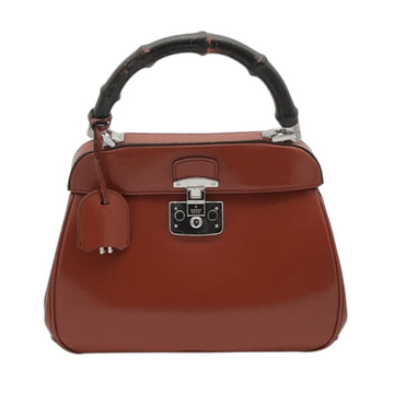 Authentic, Pre-owned Gucci Bamboo Top-handle Lady Lock Bag