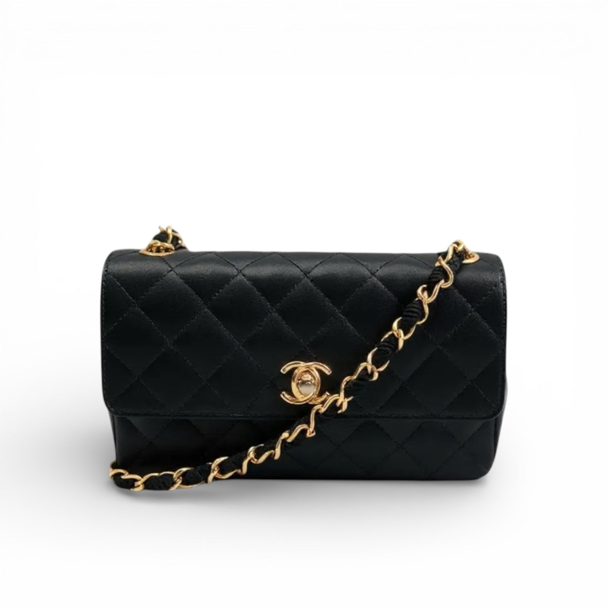 Pre-owned Chanel Vintage Satin Mini Flap Bag, Black – Haute Bags 