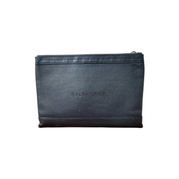 Authentic, Pre-owned Balenciaga Unisex Leather Clutch Bag, Black