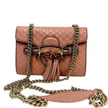 Bolso bandolera Guccissima "Emily", rosa suave