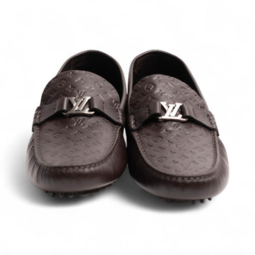 Authentic, Pre-owned, Unused Men's Louis Vuitton Silverstone Moccasins, Brown, US 9
