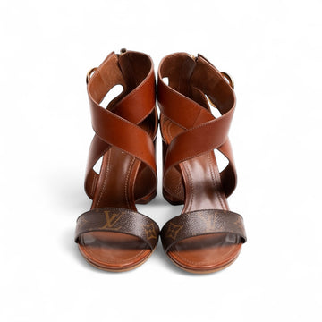 Authentic, Pre-owned Louis Vuitton Horizon Sandals in Cognac, EU 39