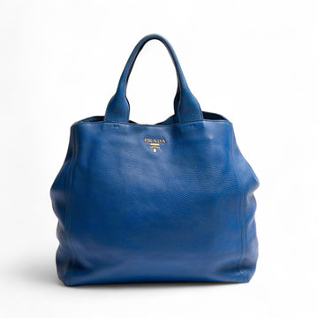 Prada Vitello Daino Cobalto Bolsa de tela