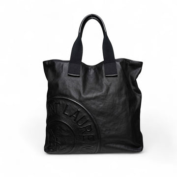 Authentic, Pre-owned Yves Saint Laurent (YSL) Canvas and Leather Tote Bag, Black