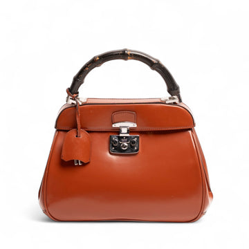 Authentic, Pre-owned Gucci Lady Lock Bamboo Top-handle Bag