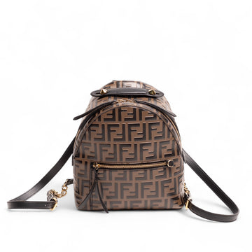 Authentic, Pre-owned Fendi Mini Zucca Leather Backpack
