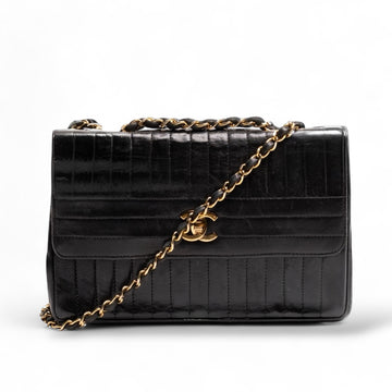 Authentic, Pre-owned Chanel Vertical Quilted Lambskin Flap Bag