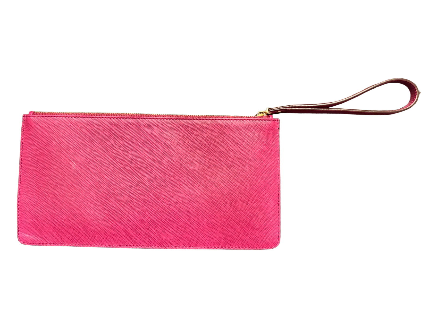 Salvatore Ferragamo Leather Clutch Bag, Fuchsia