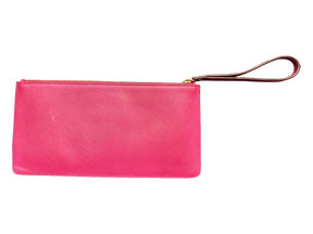 Salvatore Ferragamo Leather Clutch Bag, Fuchsia