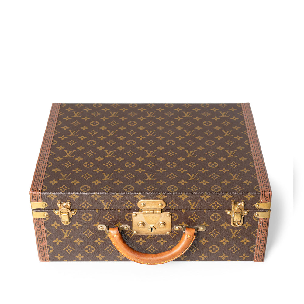 Maletín baúl del presidente vintage de Louis Vuitton, estuche