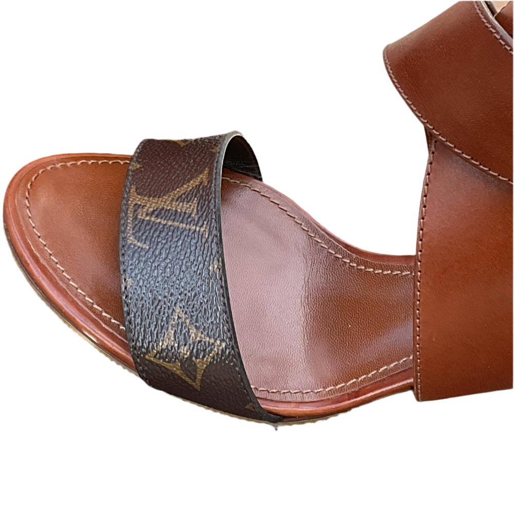 Sandalias Louis Vuitton Horizon en color coñac/marrón, talla EU 39