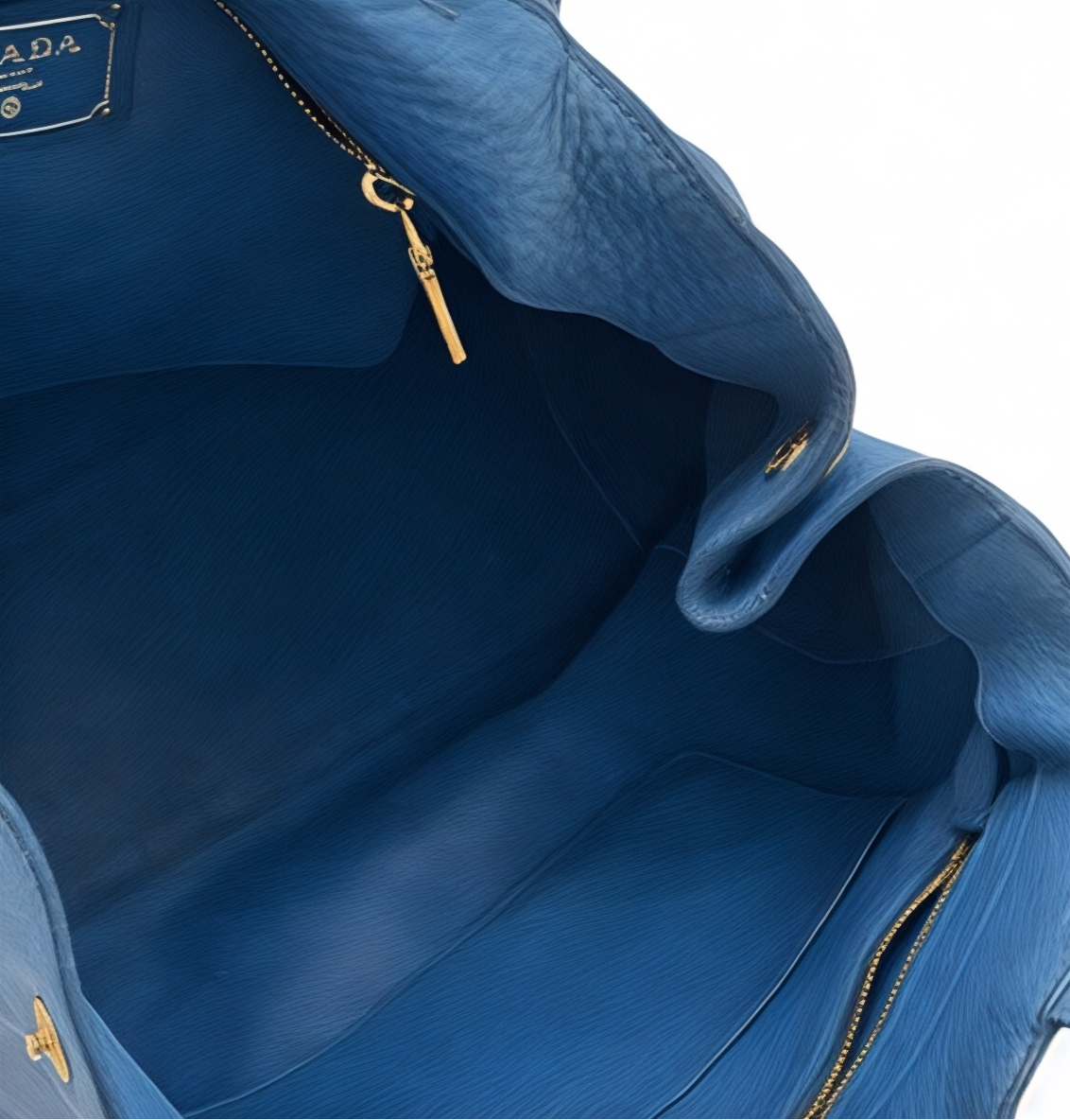 Authentic, Pre-owned Prada Vitello Daino Cobalt Tote Bag