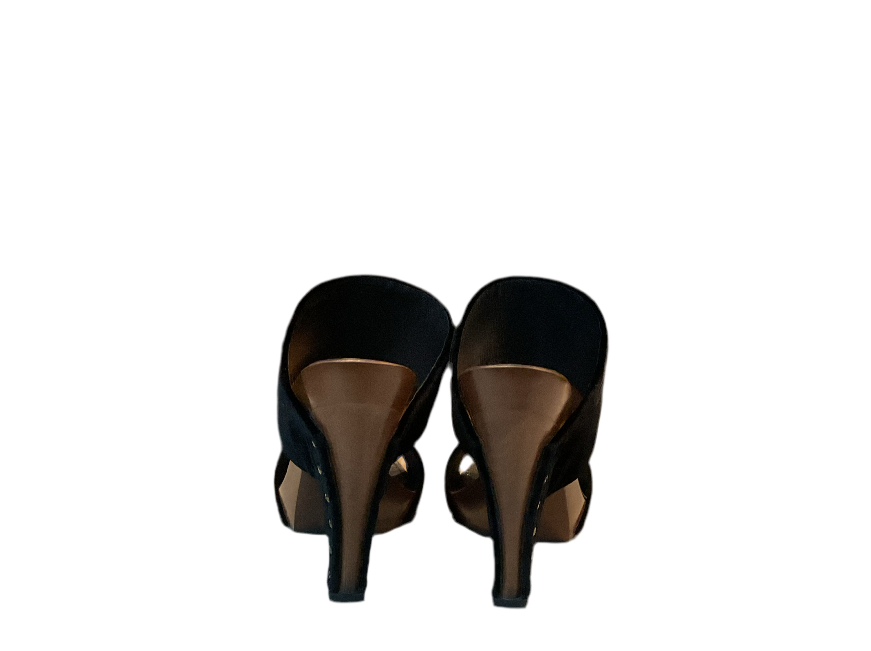 Sandalias de plataforma de terciopelo vintage de Chanel, talla 7.5 de EE. UU.
