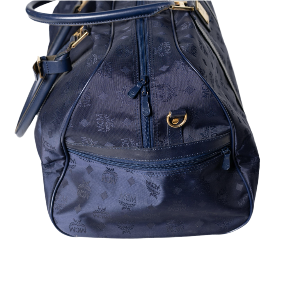Bolsa de viaje/de fin de semana MCM Visetos, azul marino