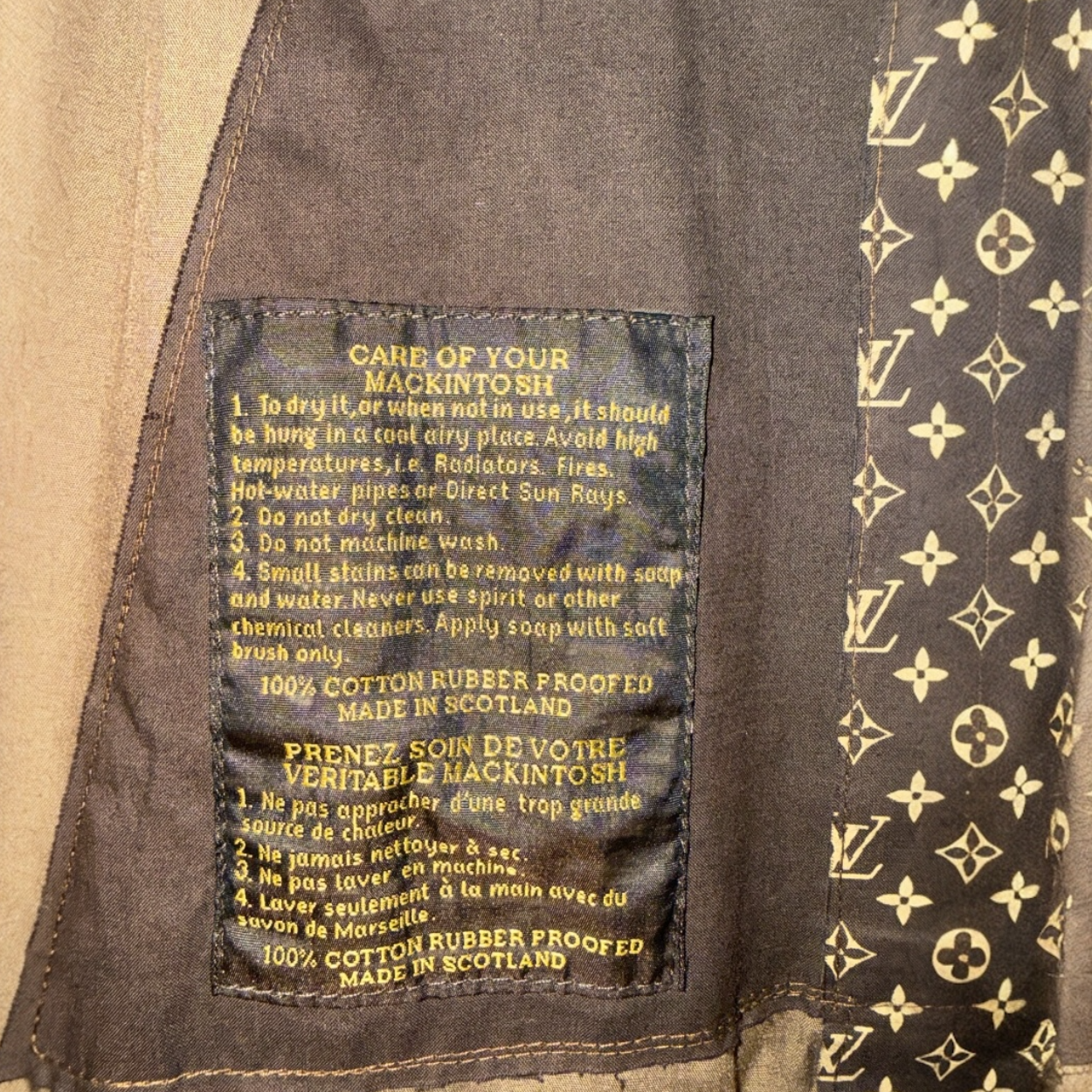 Louis Vuitton Rare, Vintage Monogram Mackintosh Trench Coat, Large