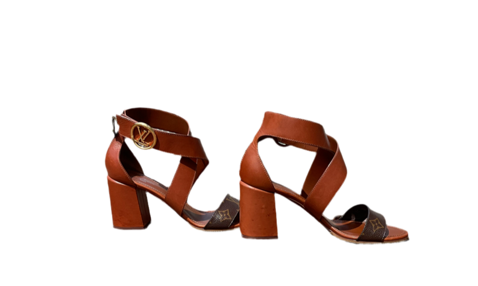 Sandalias Louis Vuitton Horizon en color coñac/marrón, talla EU 39