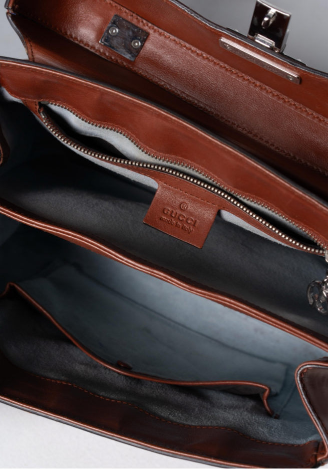 Gucci Bamboo Top- handle Lady Lock Bag