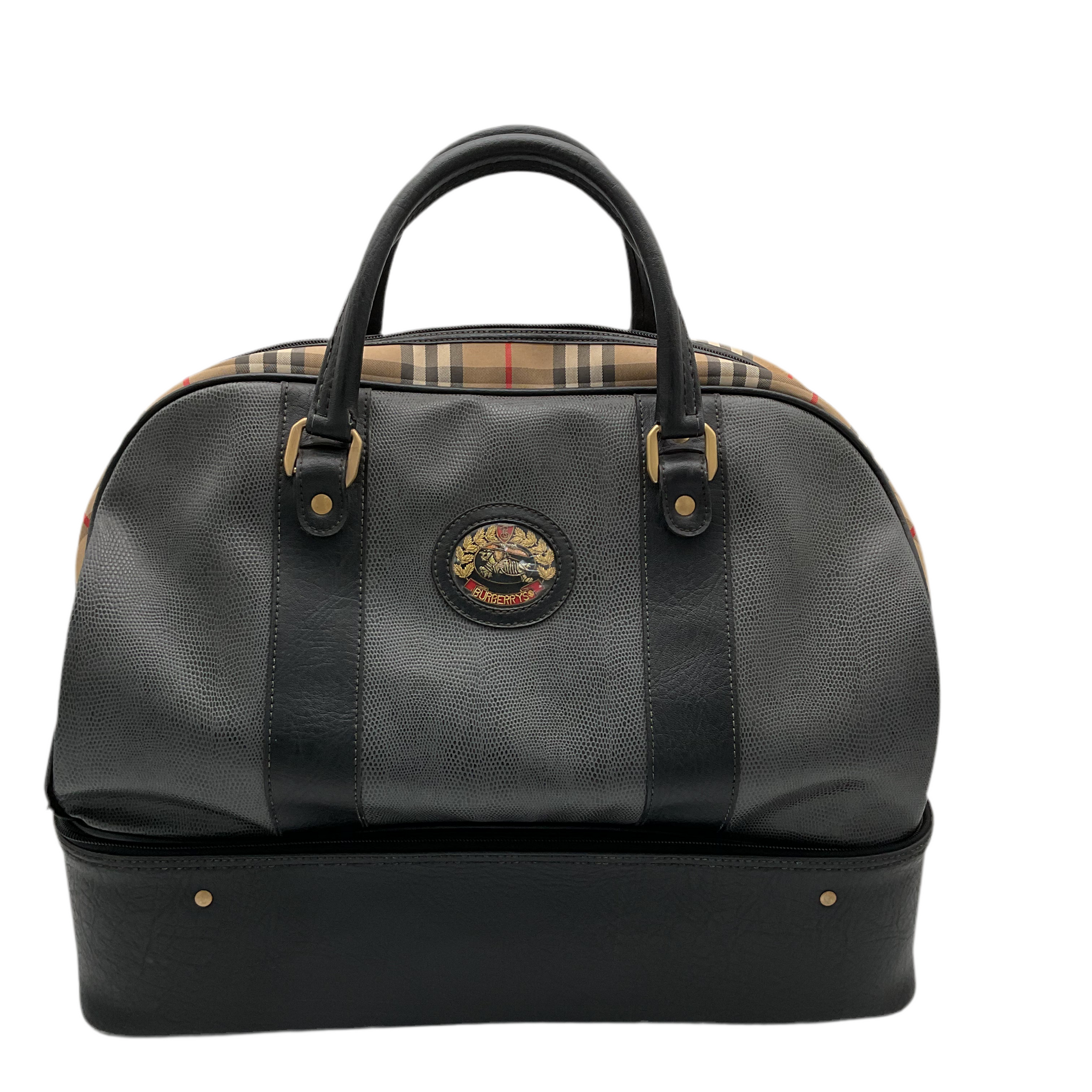 Vintage Burberry Canvas  & Leather Golf Bag/Weekend Bag