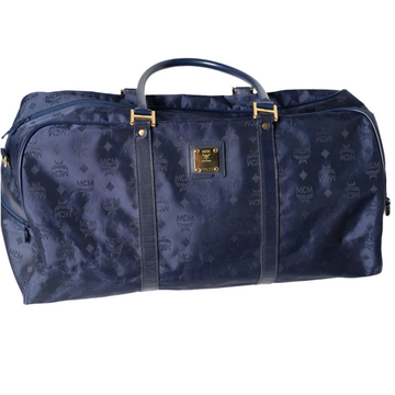 Bolsa de viaje/de fin de semana MCM Visetos, azul marino