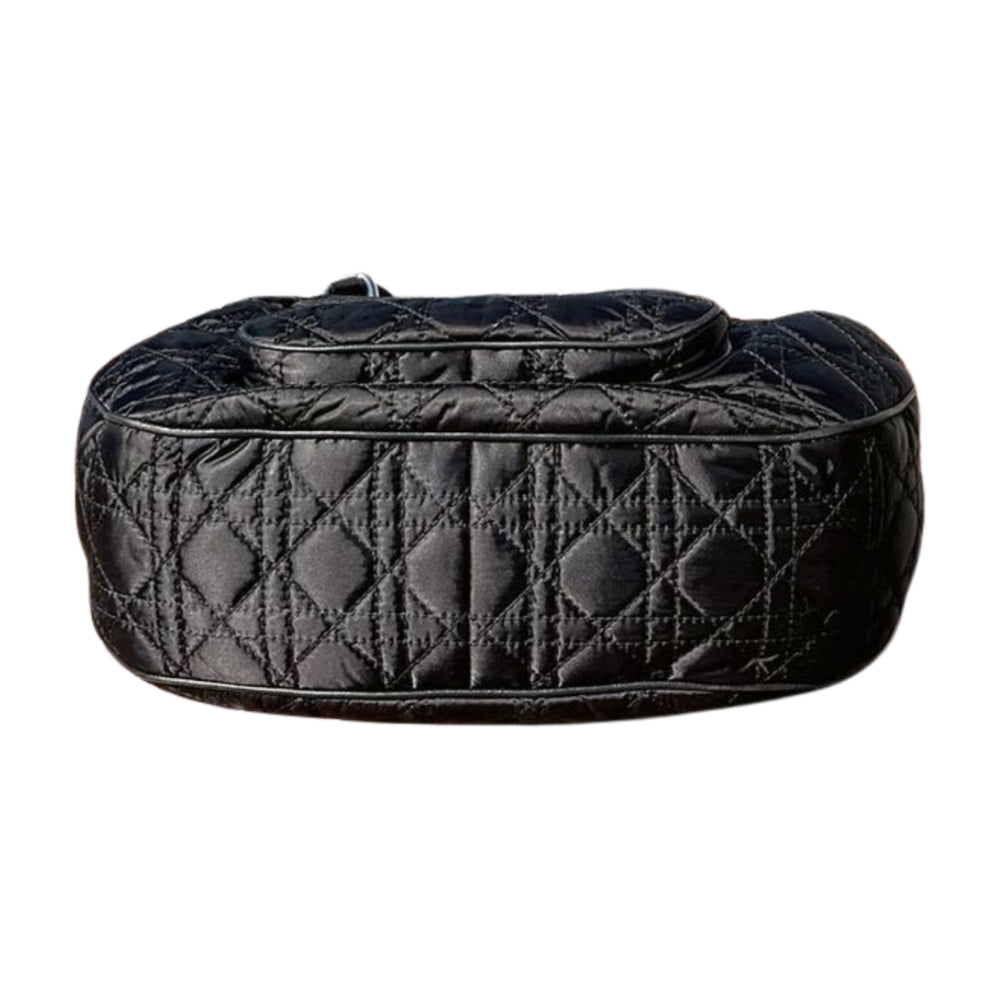 Christian Dior Bolso tote Cannage de nailon, negro