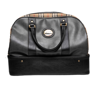 Bolso de golf/bolso de fin de semana vintage de lona y cuero de Burberry