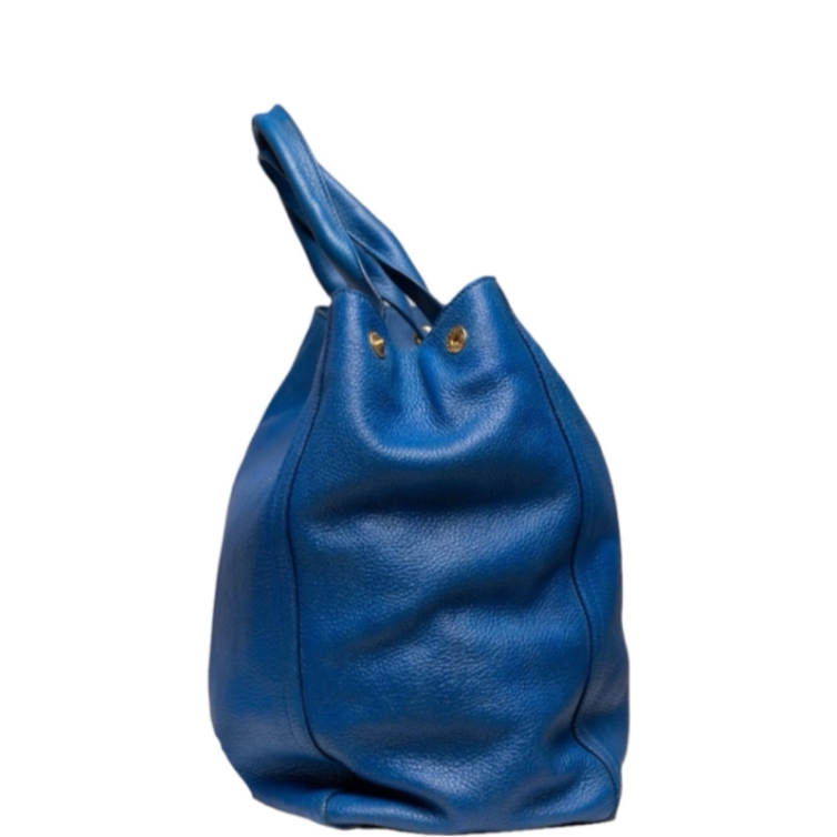 Prada Vitello Daino Cobalto Bolsa de tela