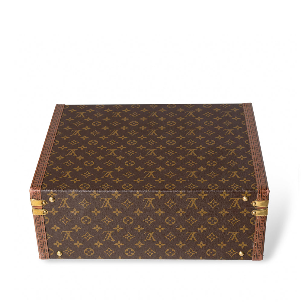 Maletín baúl del presidente vintage de Louis Vuitton, estuche