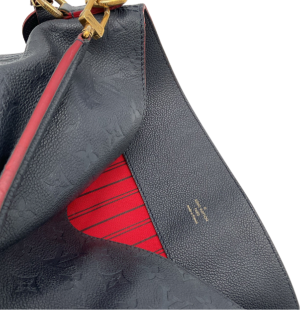 Authentic, Pre-owned Louis Vuitton Melie Monogram Empreinte Bag, Navy