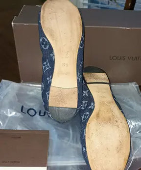 Louis Vuitton Denim Elsa Ballerina Flats EU size 37.5/ US size 7, Blue