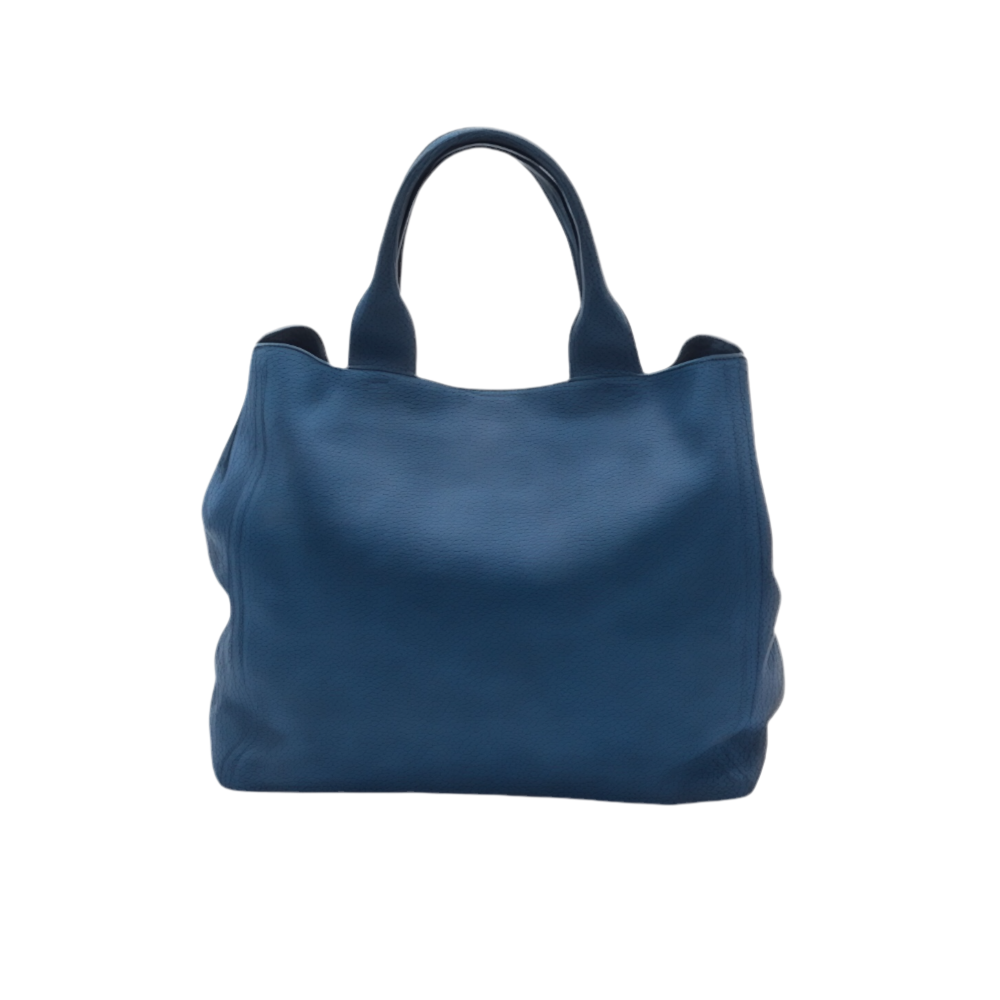 Authentic, Pre-owned Prada Vitello Daino Cobalt Tote Bag