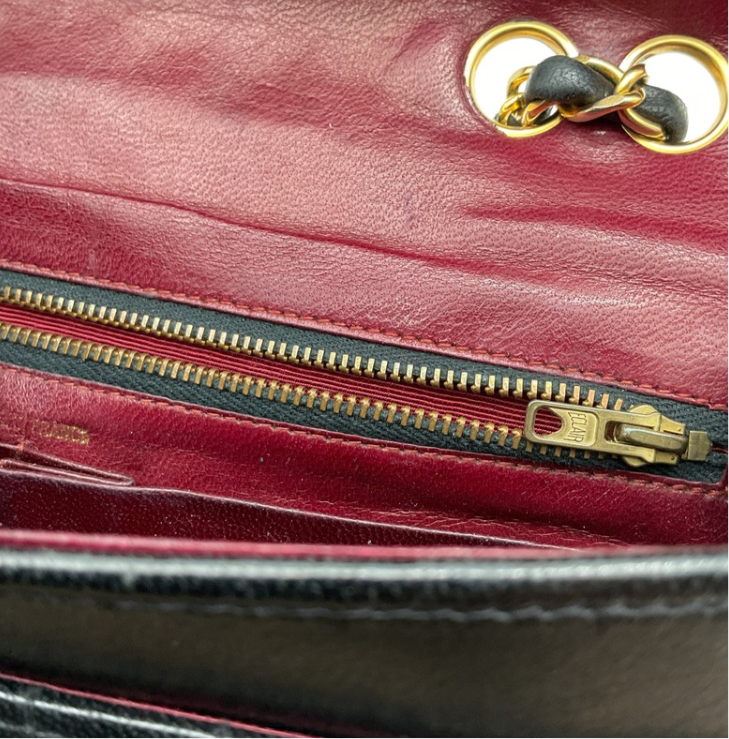 Chanel 2.55 Vintage, vertikale, gesteppte Lammleder-Flap-Tasche