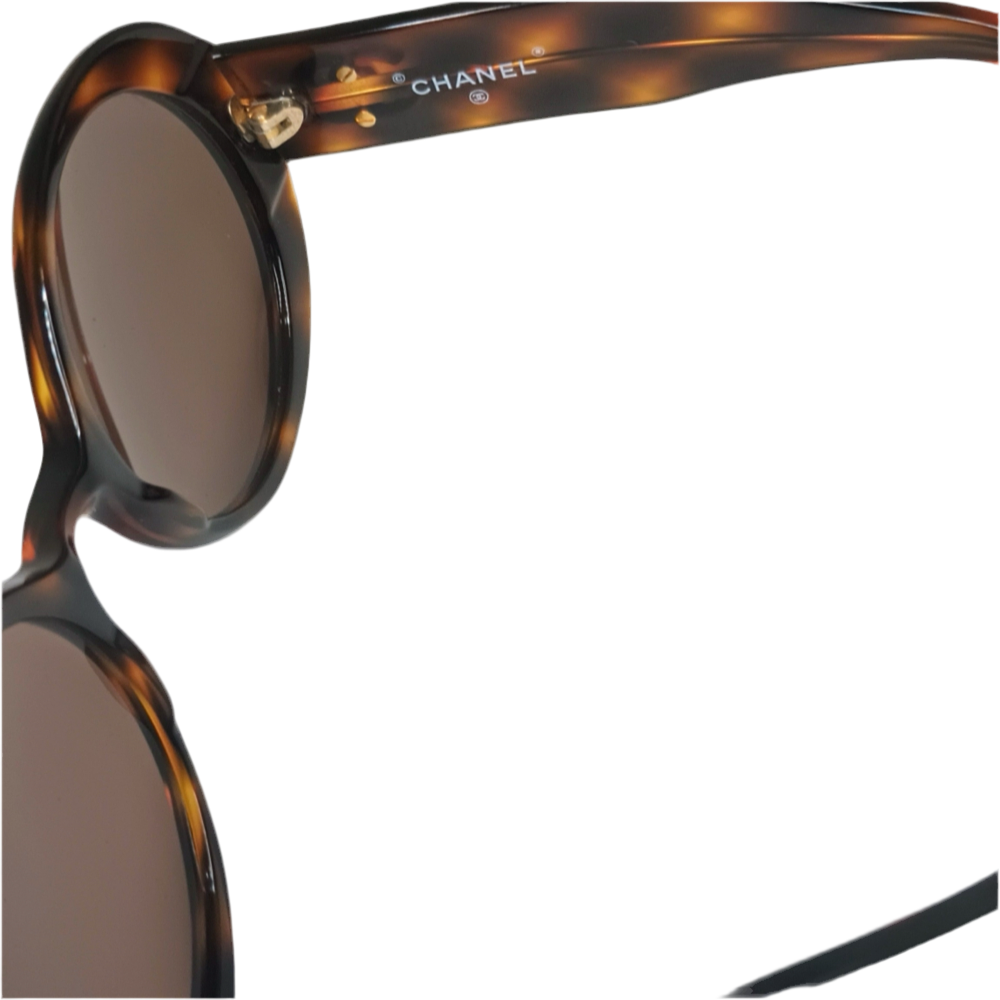 Chanel Vintagel Gold Schildpatt Sonnenbrille #0014 80