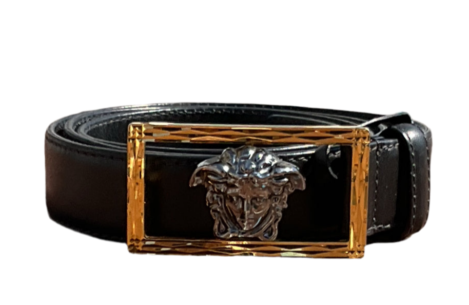 Cinturón bicolor Versace La Medusa, 100/40