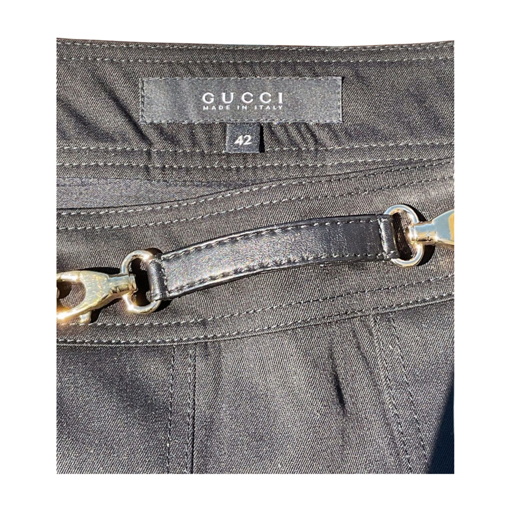 Minifalda plisada Gucci, negra, talla 42