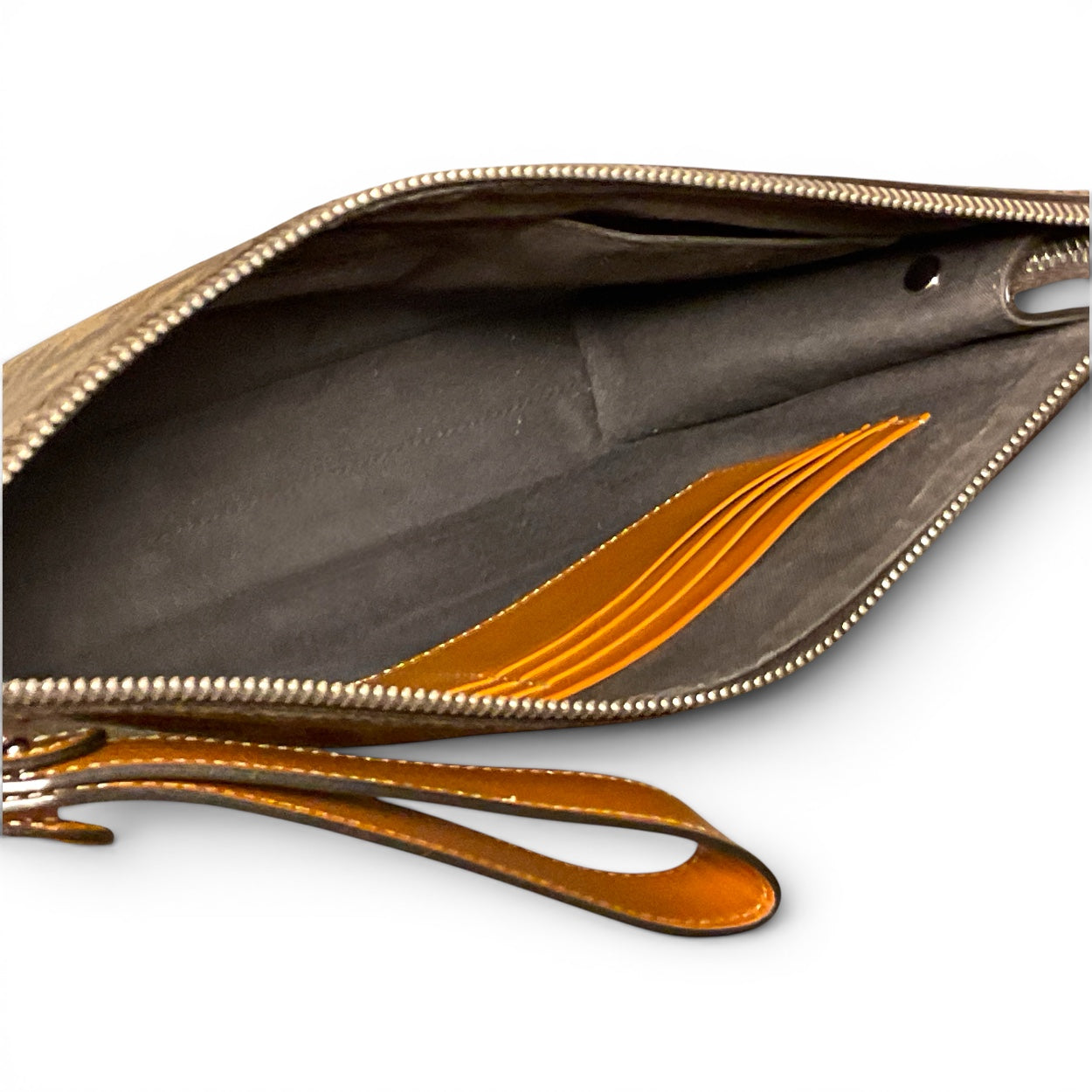 Fendi Zucca Diagonal Flat Slim Clutch Bag, Unisex