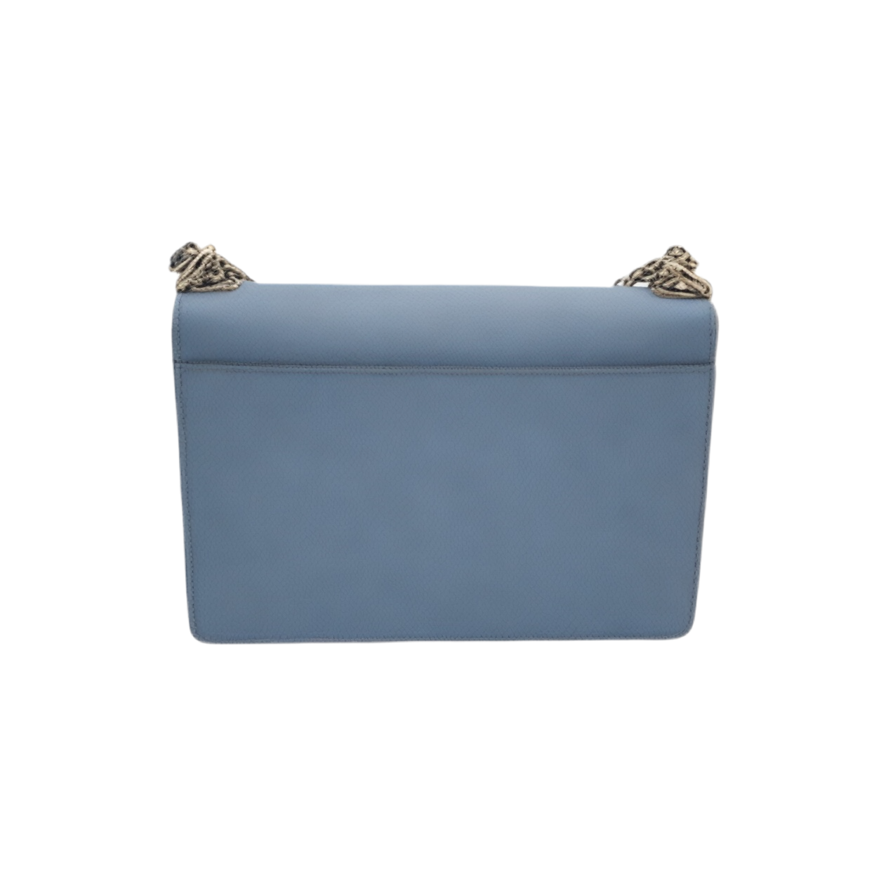 Authentic, Pre-owned Furla Leather Chain Crossbody Bag, Baby Blue