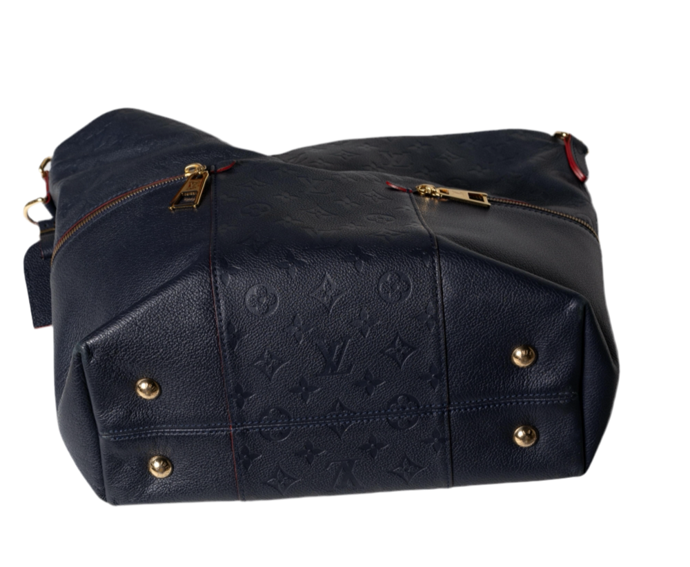Louis Vuitton Melie Monogram Empreinte Tasche, Marineblau