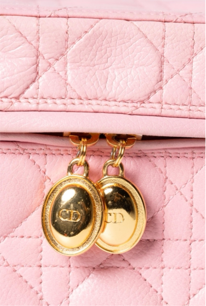 Bolso de mano vintage Christian Dior Lady Dior Cannage, rosa