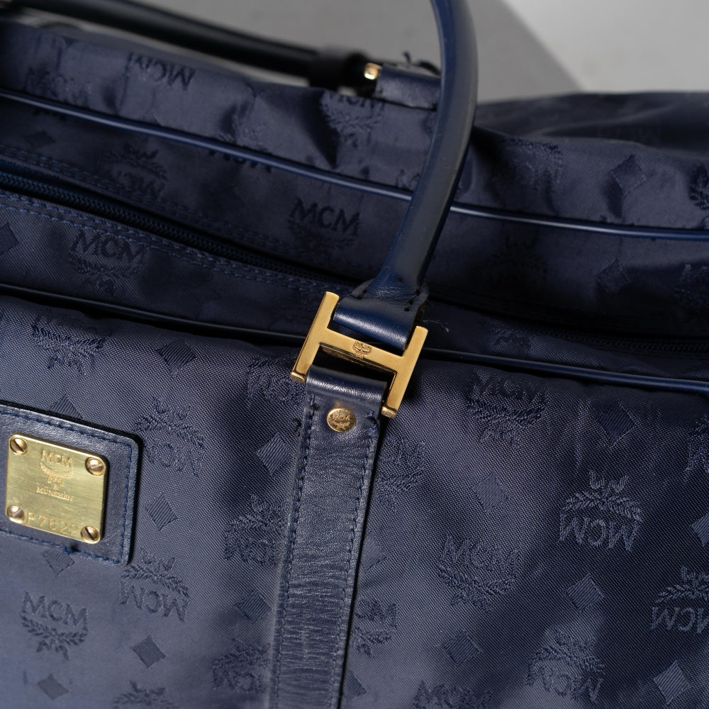 Bolsa de viaje/de fin de semana MCM Visetos, azul marino