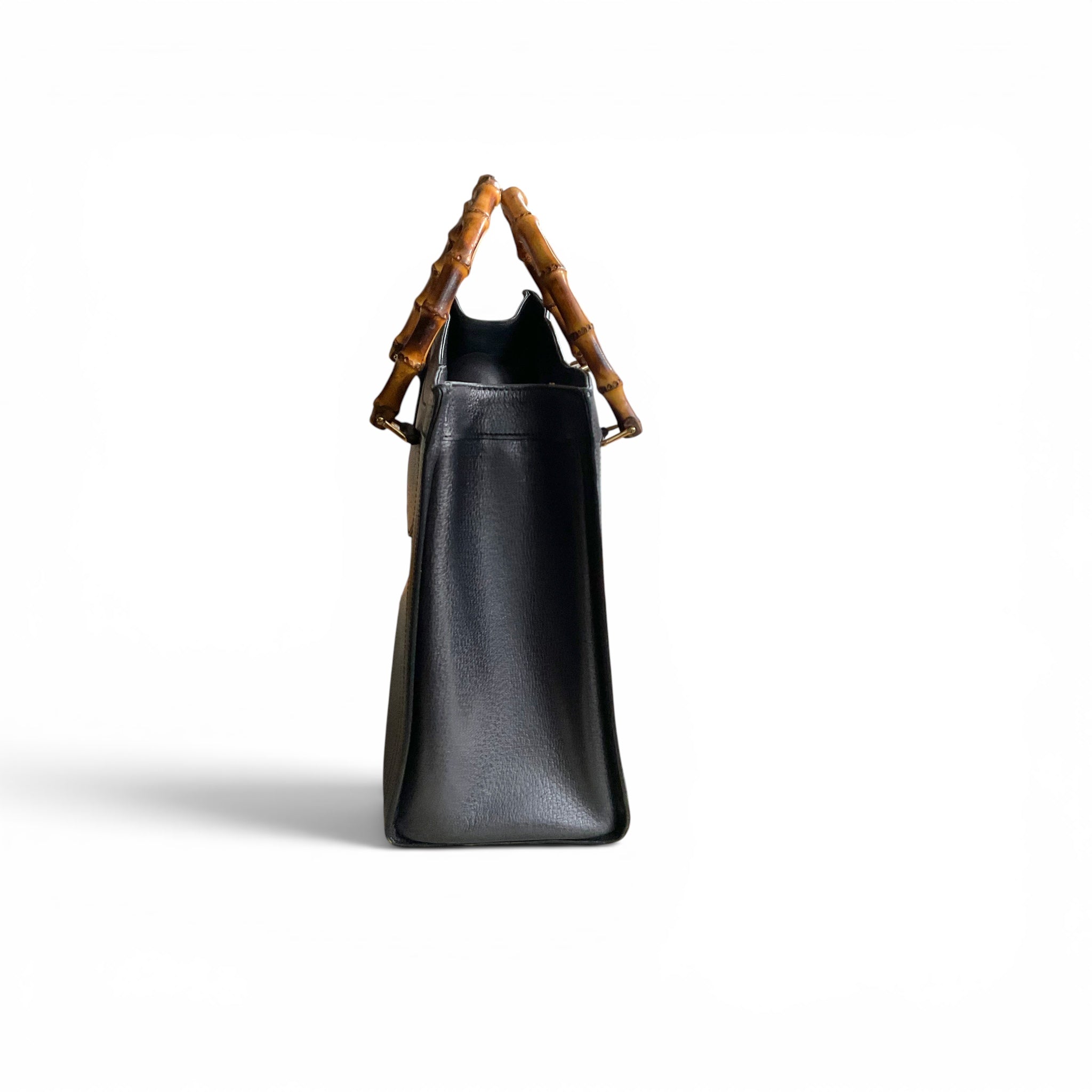 Diana Bamboo Handle Tote Bag, Navy