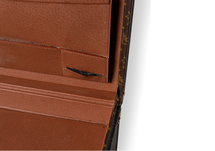 Maletín baúl del presidente vintage de Louis Vuitton, estuche