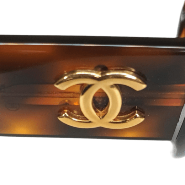 Gafas de sol Chanel Vintage Gold Tortoise Shell #0014 80