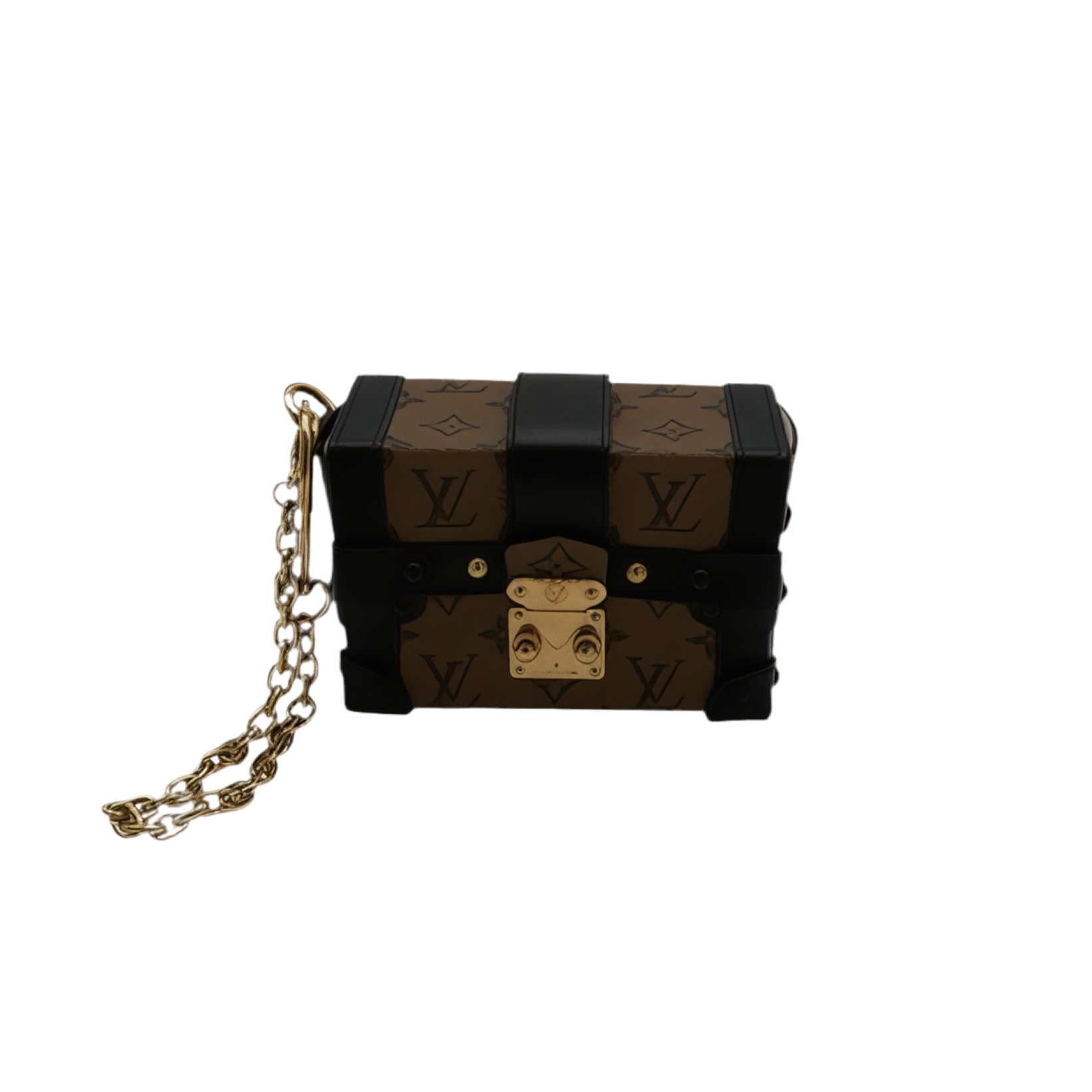 Authentic, Pre-owned Louis Vuitton Monogram Reverse  Essential Trunk/ Mini Bag