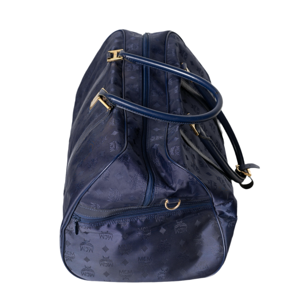 Bolsa de viaje/de fin de semana MCM Visetos, azul marino