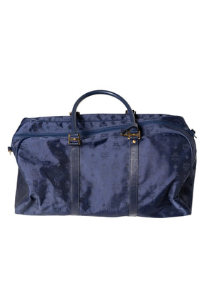 MCM Visetos Duffle Bag/ Weekender /Travel Bag, Navy Blue