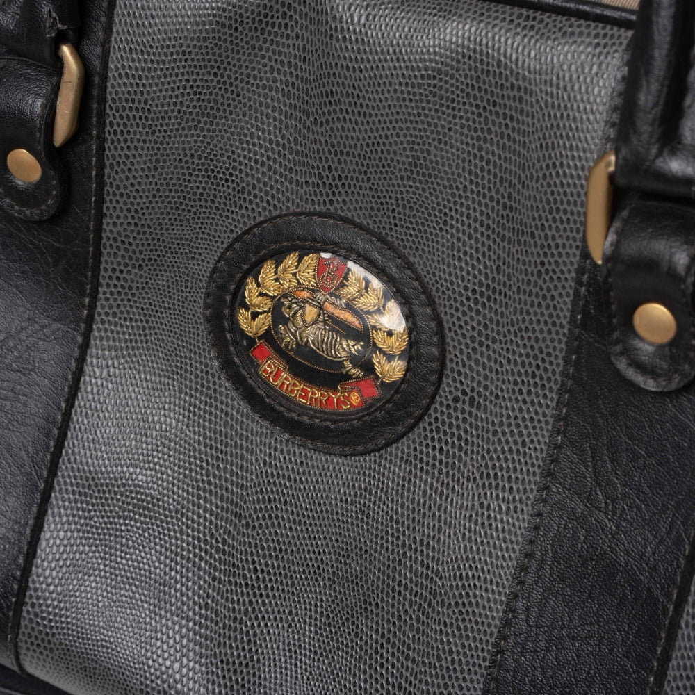 Bolso de golf/bolso de fin de semana vintage de lona y cuero de Burberry