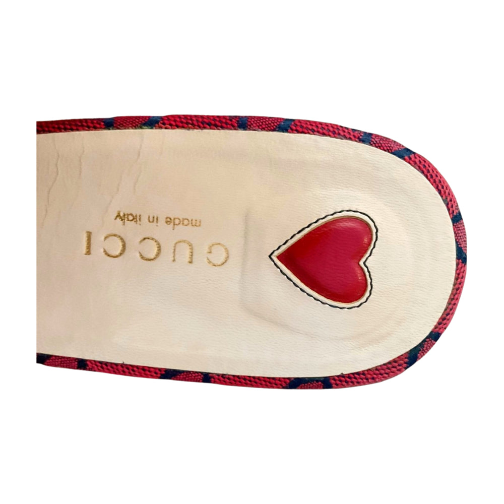 Mules Princetown con monograma multicolor de Gucci, IT 38/ US 8
