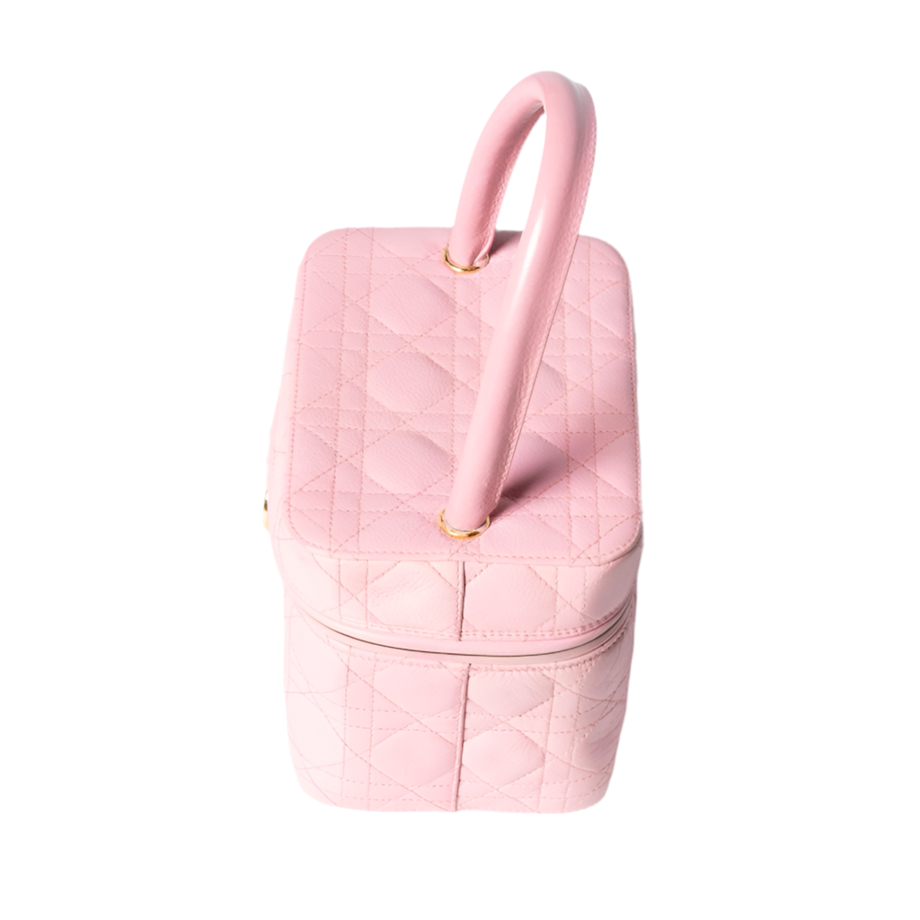 Bolso de mano vintage Christian Dior Lady Dior Cannage, rosa